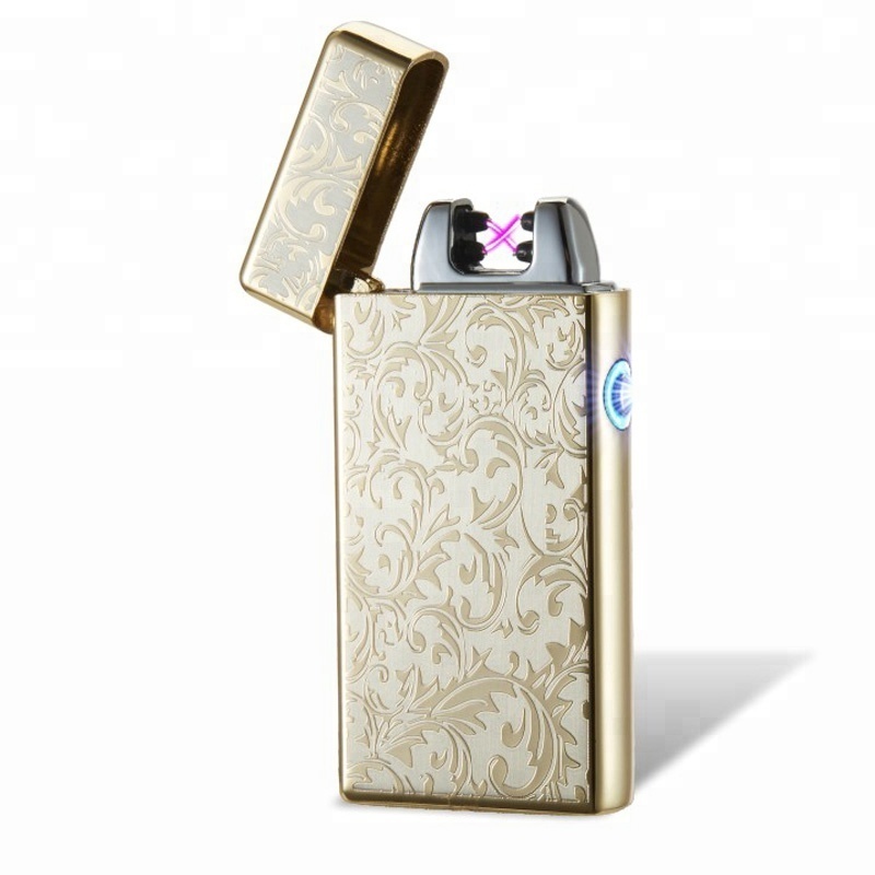 Top Selling USB rechargeable electric candle Cigarette lighter wholesale Smoking metal fireplace lighter Business Gift