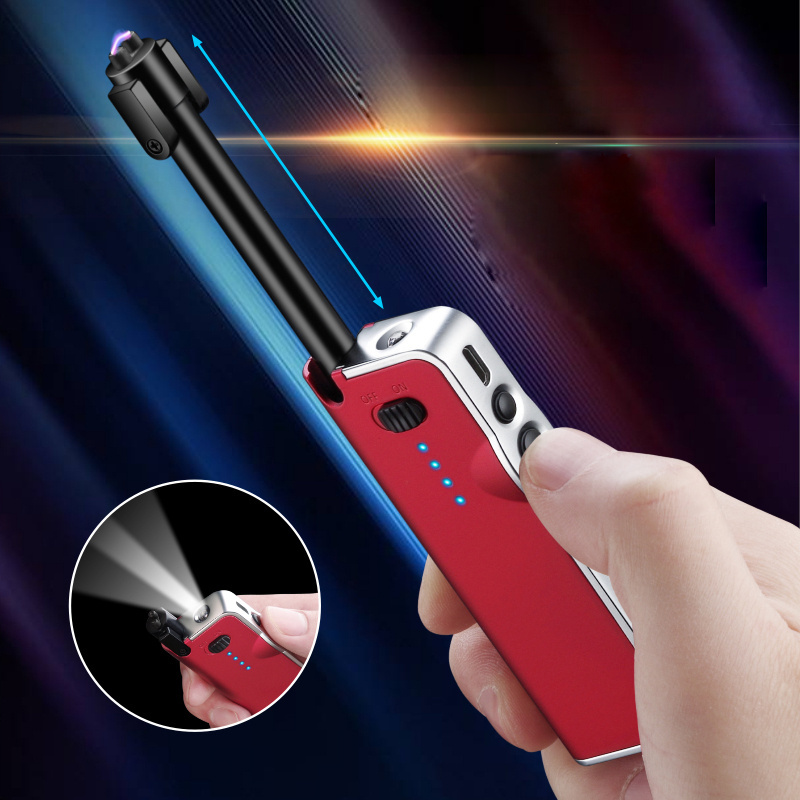 Candle Lighter Usb Electric Arc lighters Rechargeable Windproof Flameless Long Reach Metal Material Perfect for Home