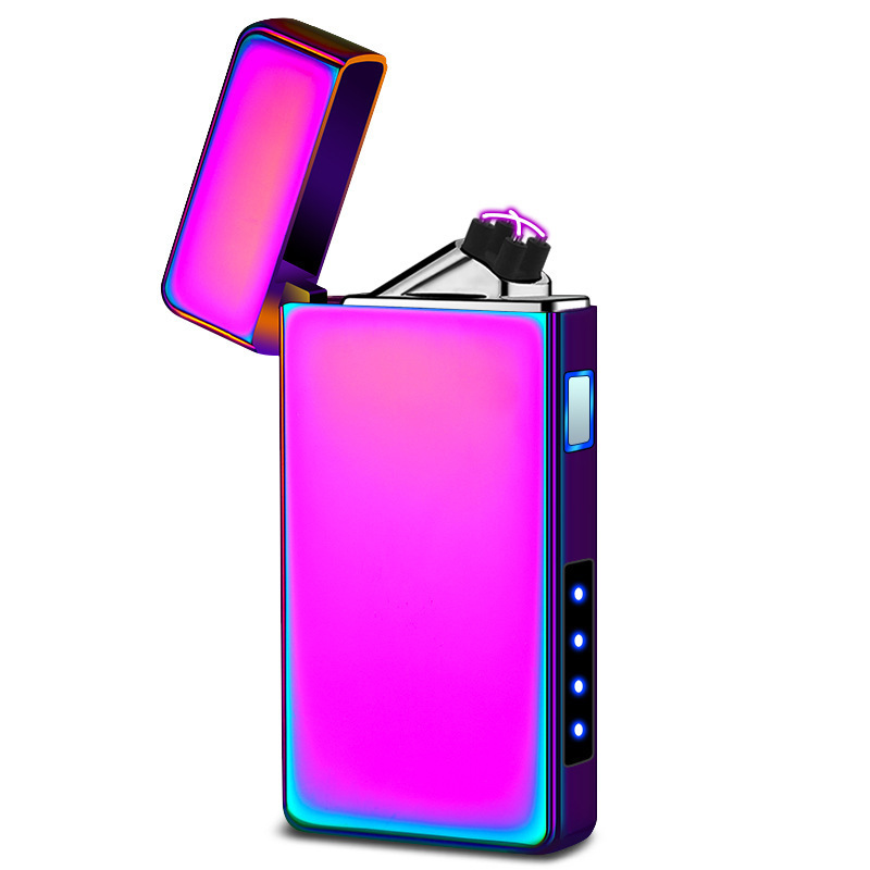 2019 NEW Custom Metal Smoke Plasma USB Electric Lighter, USB Electronic Pipe and Cigar Dual Arc Lighter