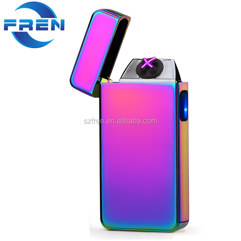 USB Rechargeable Plasma Lighter Flameless Butane Free Windproof Pulse Dual Arc Electric  Lighter Gold Dragon