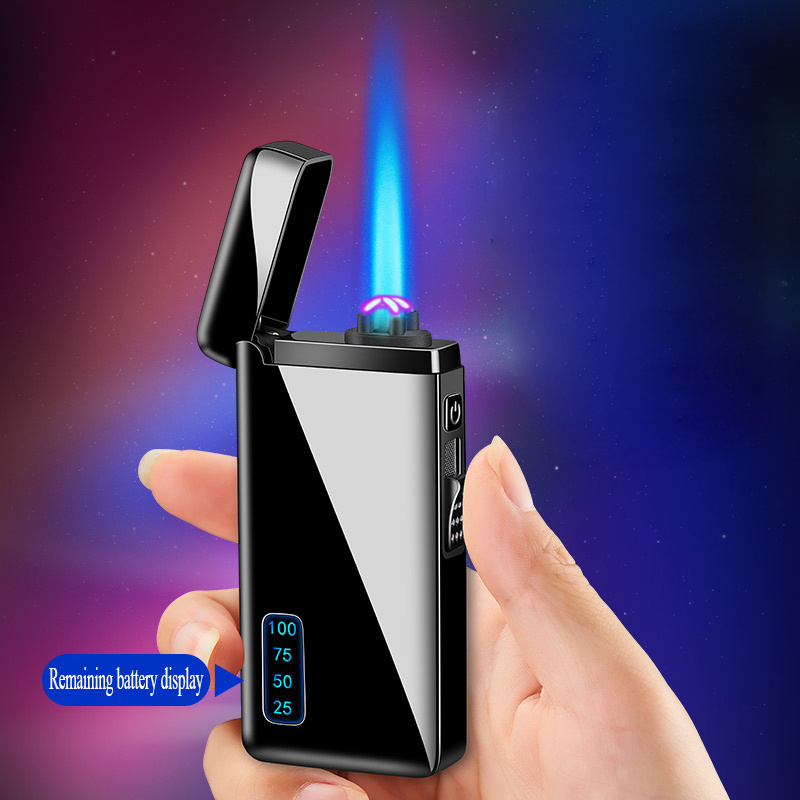 Free Samples !! Hot sale 2 in 1 gas lighter USB electric dual arc lighter custom Logo plasma windproof torch lighter