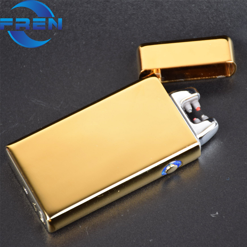 FR-609 The latest Windproof lighters creative metal USB charging electric double arc smoking lighter