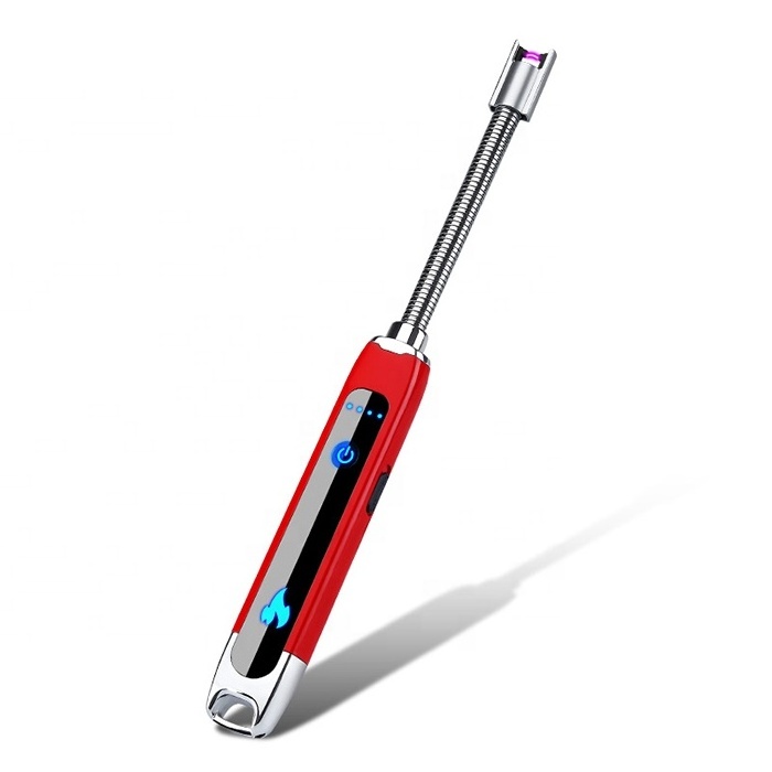 Finger Touch Sensor BBQ Lighter Long Handle USB Lighter Free Sample