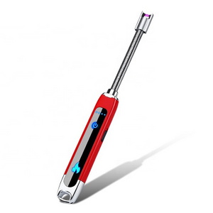 Finger Touch Sensor BBQ Lighter Long Handle USB Lighter Free Sample