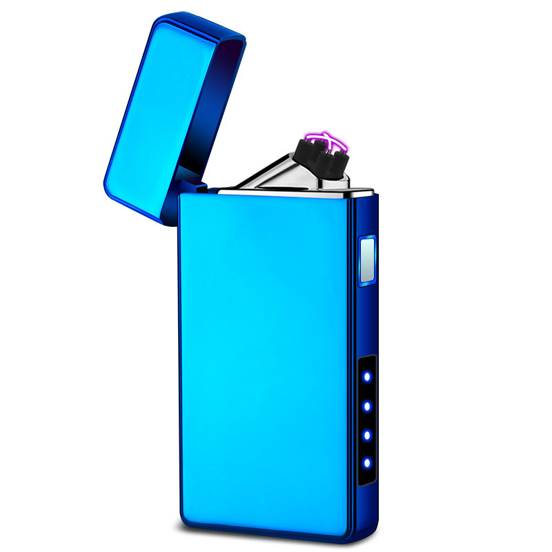 2019 NEW Custom Metal Smoke Plasma USB Electric Lighter, USB Electronic Pipe and Cigar Dual Arc Lighter