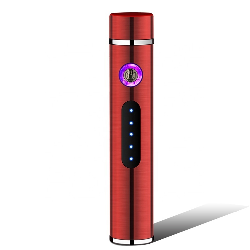 2024 Newest cheap slim lighter with finger touch sense usb plasma lighter round encendedor