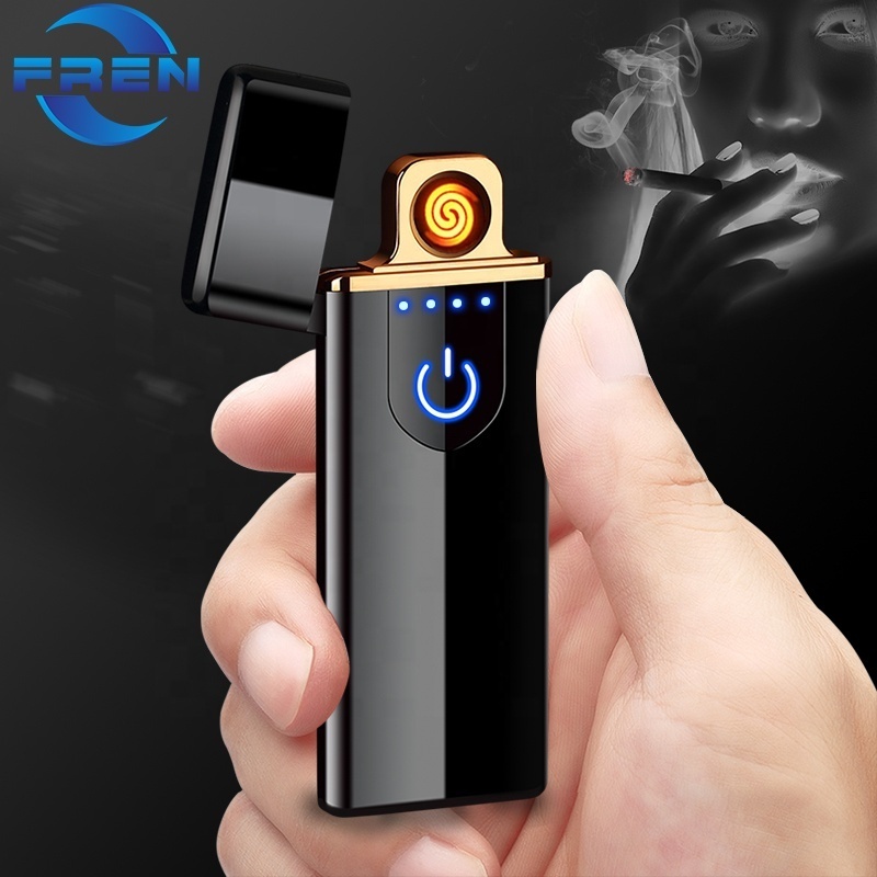 Electric USB Rechargeable Flameless Windproof Cigarettes Other Lighters & Smoking Accessories Custom Logo Wedding Candle Lighter