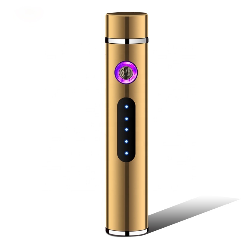 2024 Newest cheap slim lighter with finger touch sense usb plasma lighter round encendedor