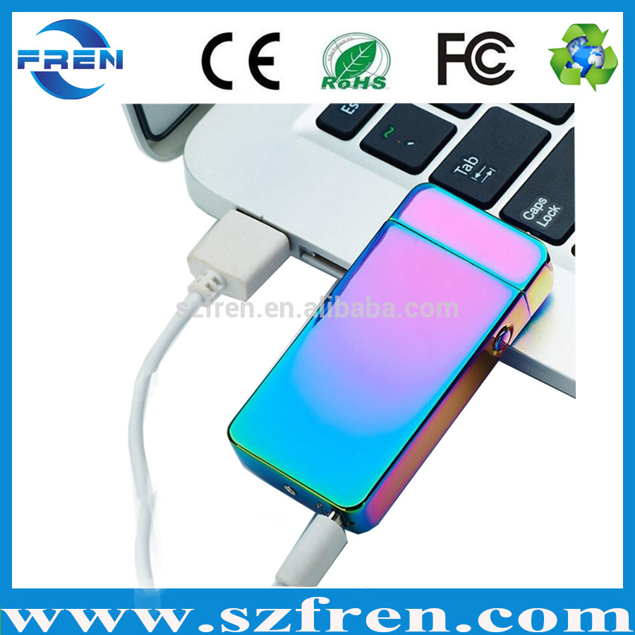 FREN High tech electric plasma lighter usb charged double X arc pulse lighterS windproof rechargeable lighterS