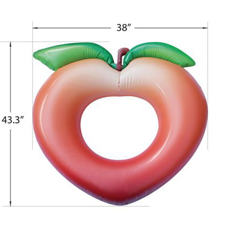 Summer Pool Swim Fun Inflatable Peach Pool Float Raft Swim Ring Tube