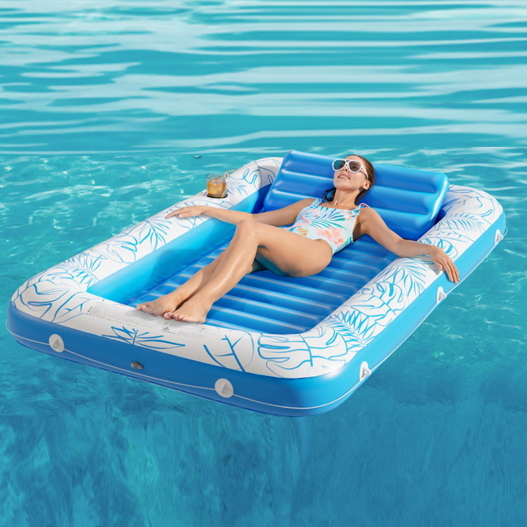 Summer Beach Pool Relaxation Inflatable Beach Tanning Bed Mat Pad Pool Float