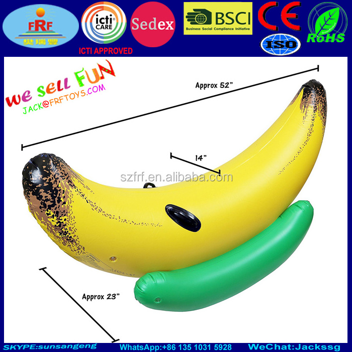 Summer Pool Party Swim Fun Giant Inflatable Banana Pool Float Ride On Rocker