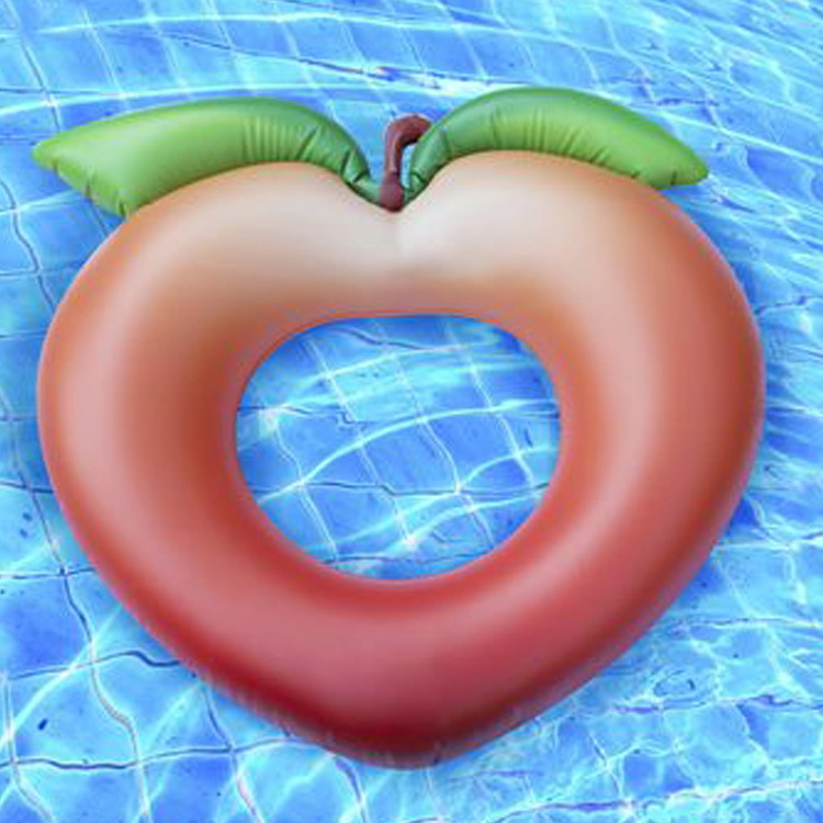 Summer Pool Swim Fun Inflatable Peach Pool Float Raft Swim Ring Tube