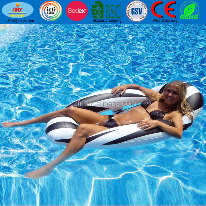 Summer Pool Fun Inflatable Zebra Pattern Water Pool Float Chair Lounge Hammock