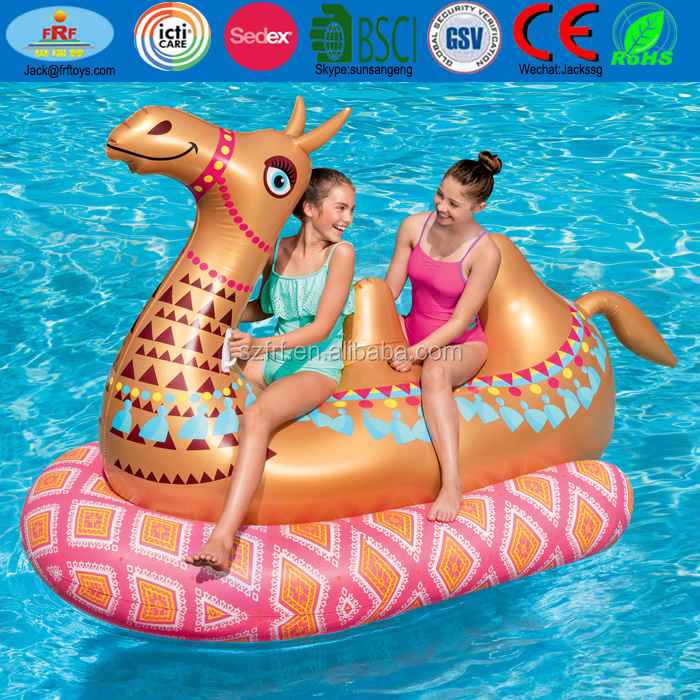 Summer Pool Swim Fun Inflatable Camel Pool Float Rocker Ride On