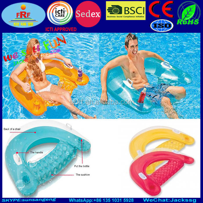 Summer Pool Swim Fun Inflatable Pool Float Lounger Chair