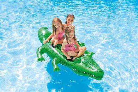 Summer Party Pool Toys Fun Giant PVC Inflatable Gator Ride On Pool Float Raft