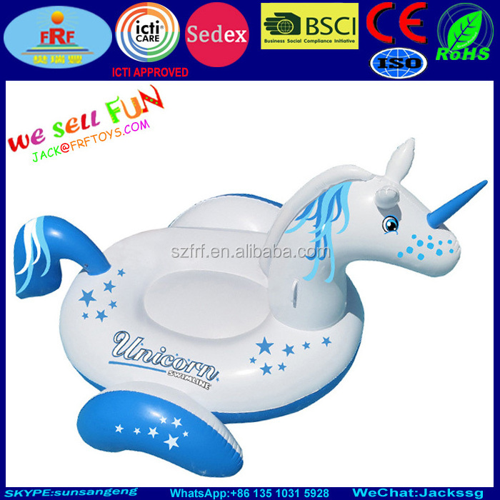 Summer Pool Party Fun Giant Inflatable Magical Unicorn Pool Float Raft Ride On Island