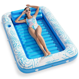 Summer Beach Pool Relaxation Inflatable Beach Tanning Bed Mat Pad Pool Float