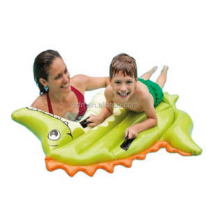 Cartoon Animal Shaped Inflatable Crocodile Pattern Pool Float Swim Raft Beach Mattress