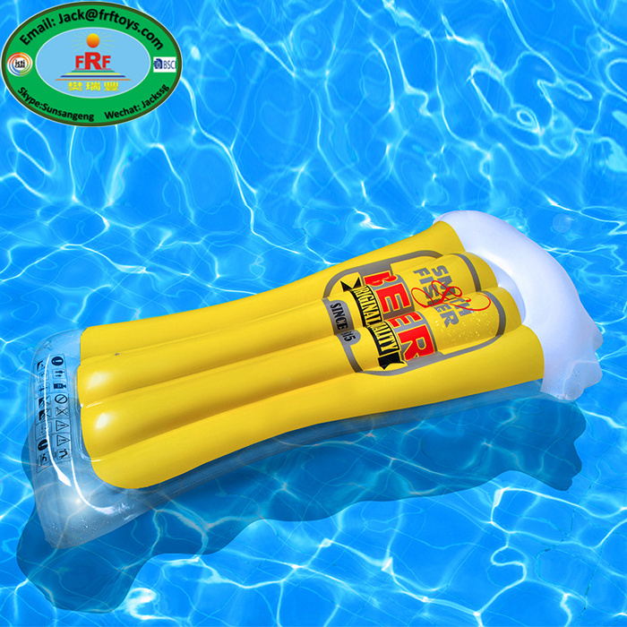 Summer Party Pool Float Inflatable Beer Glass Pool Float Air Mattress Lilo Raft