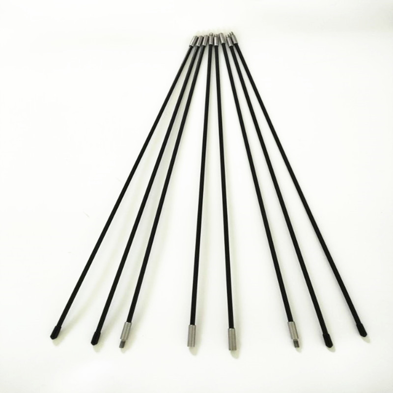 8.5mm 9.5mm 11mm  White Composite Fiberglass Threaded tent pole  GRP tent pipe For Camping Support