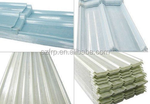 Flexible transparent corrugated fiberglass reinforced plastic roofing sheet