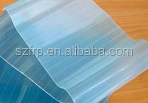 Flexible transparent corrugated fiberglass reinforced plastic roofing sheet