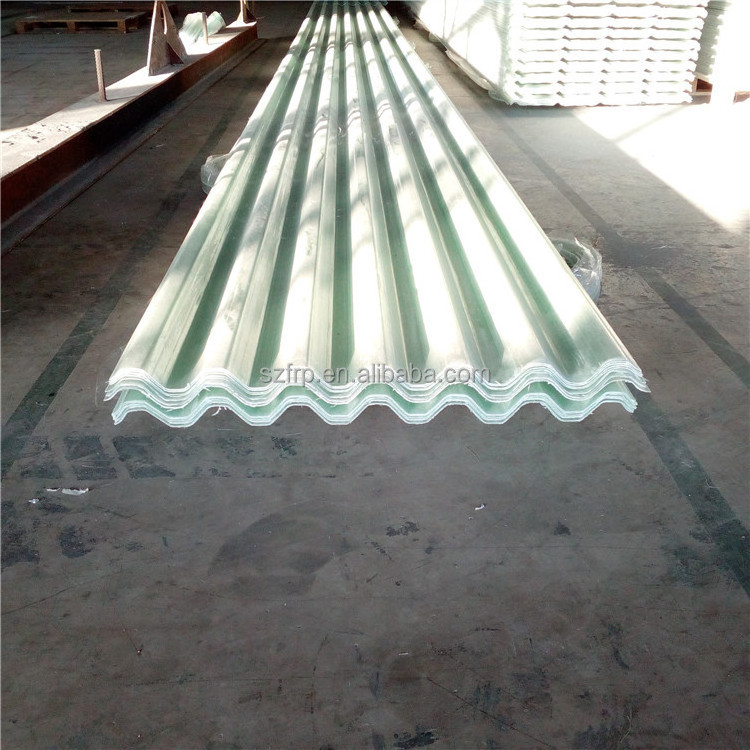 Flexible transparent corrugated fiberglass reinforced plastic roofing sheet