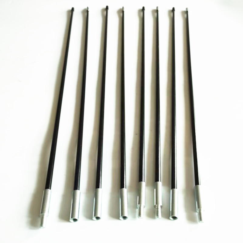 8.5mm 9.5mm 11mm  White Composite Fiberglass Threaded tent pole  GRP tent pipe For Camping Support