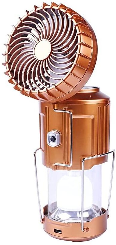 LED Camping Lantern with Fan Flashlight Lantern Rechargeable & Solar & Battery Powered Camping Lamp Portable Camp Flashlights