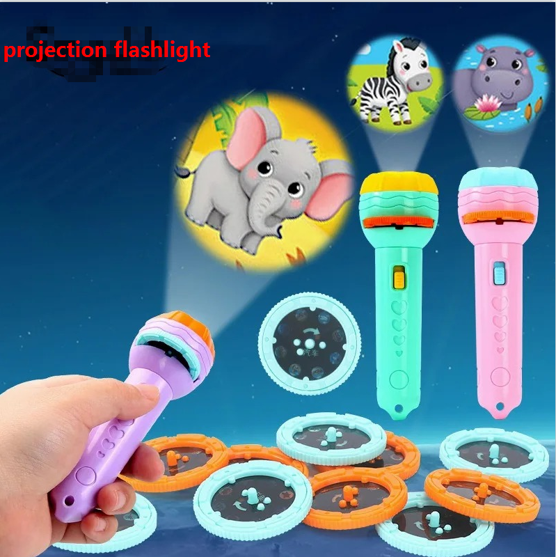 2024  Early Education Cognitive Animals Marine Projection Flashlight Drop Shipping