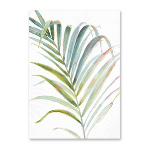 Factory Wholesale Nordic Green Plant Wall Art 100% cotton Canvas Painting Tropical For Living Room Posters And Painting Decor