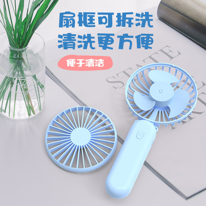 Custom Bulk USB Rechargeable White Foldable Small Hand Held Fan Portable Folding Electric Mini Handheld Fan