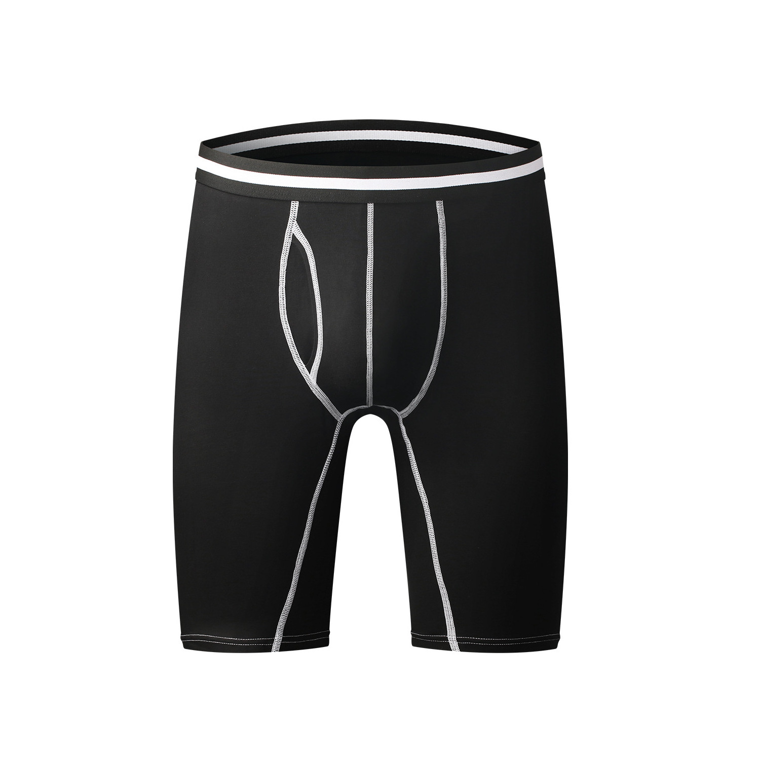 American Popular Solid Color Series Sporting Long Leg Shorts Quick-dry Men's Underwear Boxer Briefs