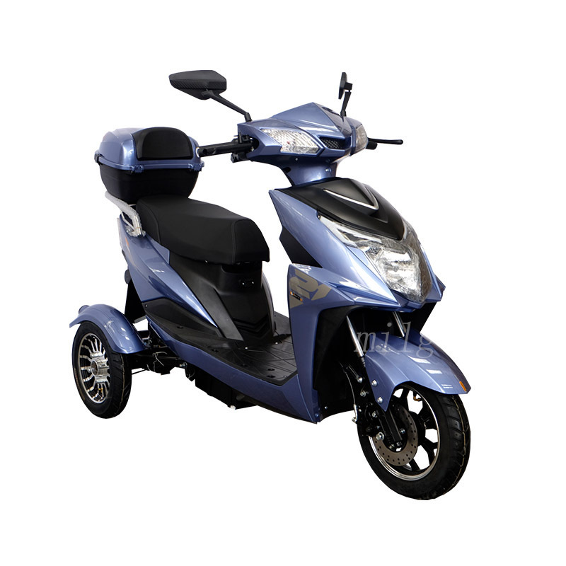 3 wheel electric scooter off road electric moped 3 wheels electric tricycle with back seat