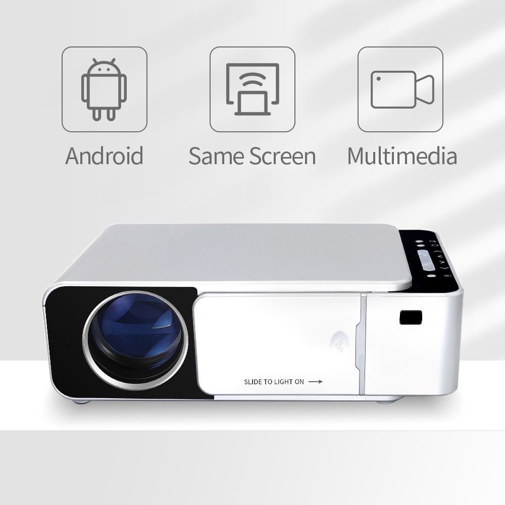 2021 Hot Sale Wifi Wireless Smart Android Projector 3000 Lumens 1280*720p proyector LED  T6 Home Theater Movie LED Projectors T6