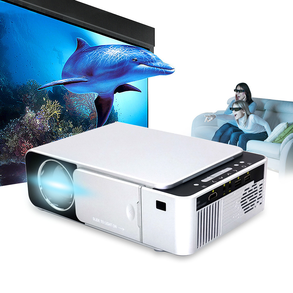 2021 Hot Sale Wifi Wireless Smart Android Projector 3000 Lumens 1280*720p proyector LED  T6 Home Theater Movie LED Projectors T6