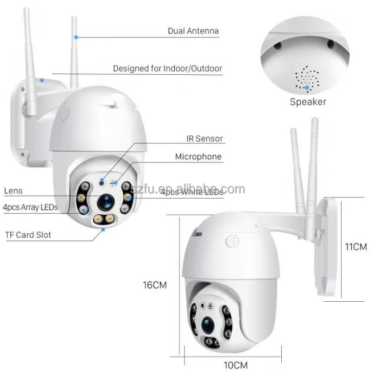 1080P PTZ WIFI Camera Long Range Outdoor Two Way Audio Dome Camara 2MP Security IP Camera HD Motion Detection CCTV Camera