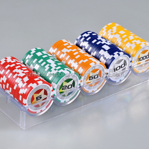 acrylic poker chip ( 100pc chip rack with poker chip)