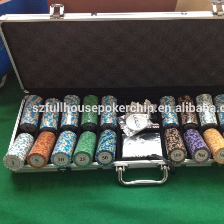 500pc poker chip set( crown poker chip )