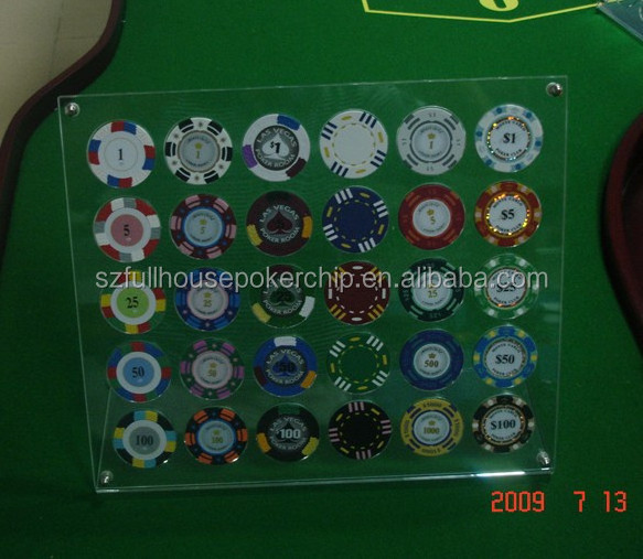 casion poker chip set display chip rack for 30pc poker chip