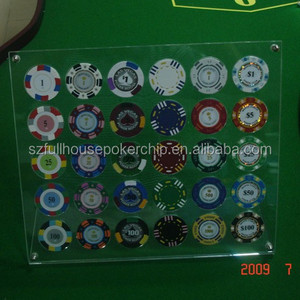 casion poker chip set display chip rack for 30pc poker chip