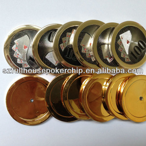 plating metal poker chip ( gold or silver color )