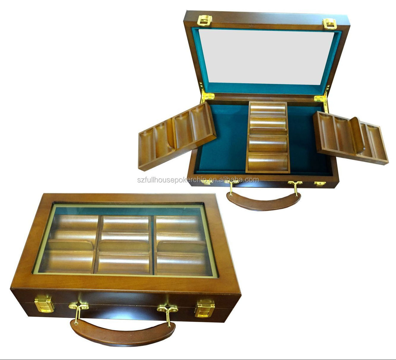 wooden poker chip set 300 wooden case 500 set