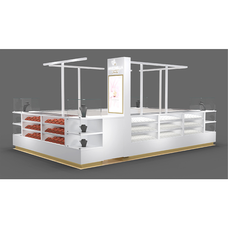 Portable Mobile Jewelry Showcase Display Showcase Modern Jewelry Kiosk For Sale Jewelry Wall Showcase