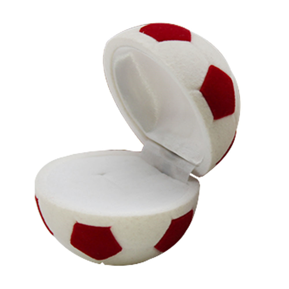 wholesale Custom hot selling football shaped velvet ring jewelry box