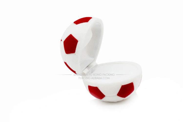 wholesale Custom hot selling football shaped velvet ring jewelry box