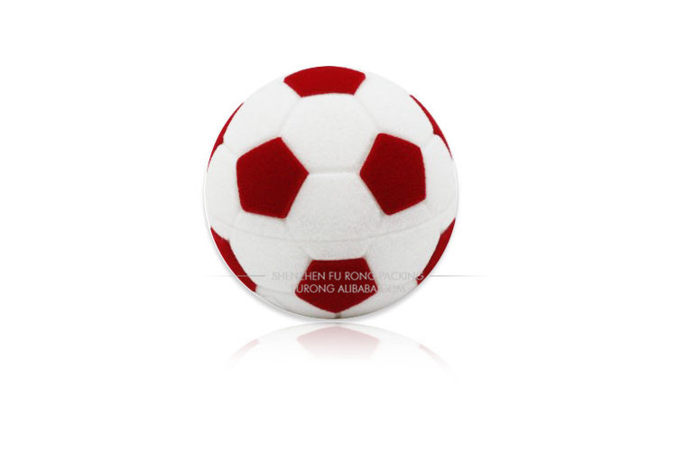 wholesale Custom hot selling football shaped velvet ring jewelry box