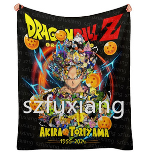 Factory lowest price Latest custom cute cartoon anime Dra gon ball blanket funny cartoon fleece plush children's blankets